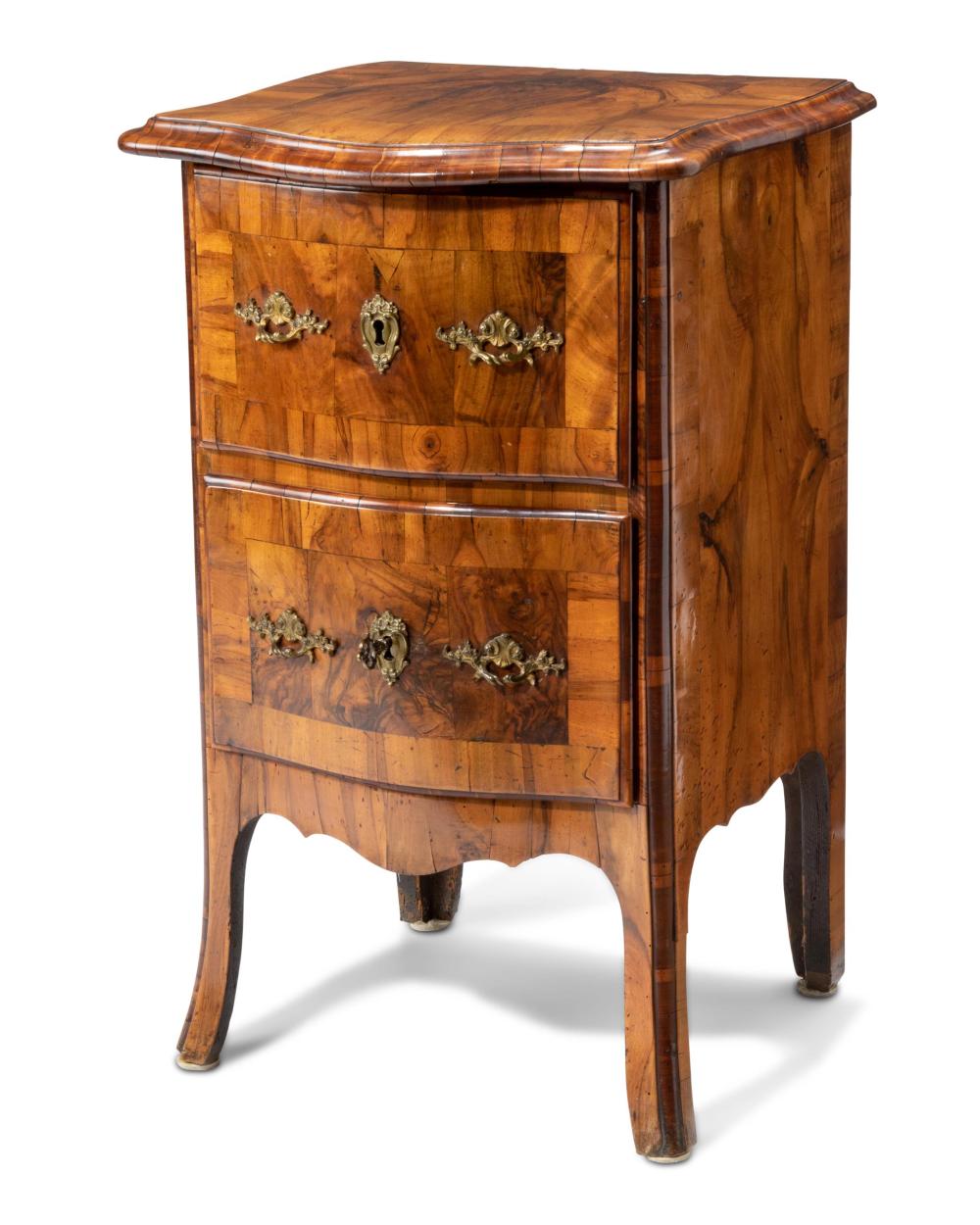 Appraisal: A South German Rococo walnut petit commode Mid- th Century