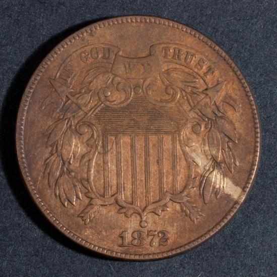 Appraisal: United States bronze two-cent piece MS- Estimate - Register records