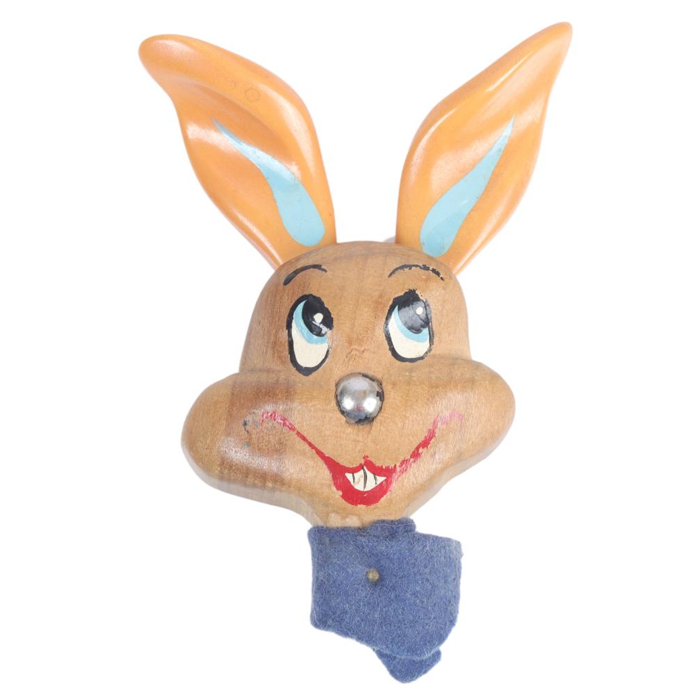 Appraisal: MARTHA SLEEPER WOOD AND BAKELITE BUNNY PIN H X WMartha