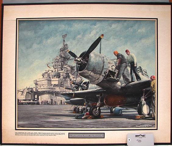 Appraisal: Tony Fachet oil on board painting titled Movements Before Midway