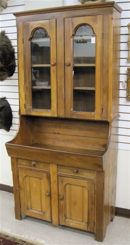 Appraisal: KITCHEN DRY SINK HUTCH American th century in two sections