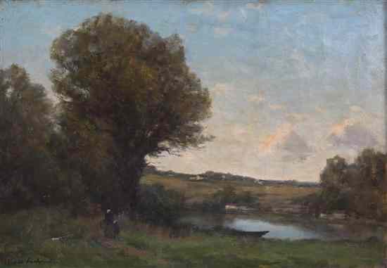 Appraisal: Andre des Fontaines French - The Walk Home oil on