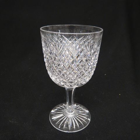 Appraisal: Cut Glass Goblets brilliant period strawberry diamond fan design excellent