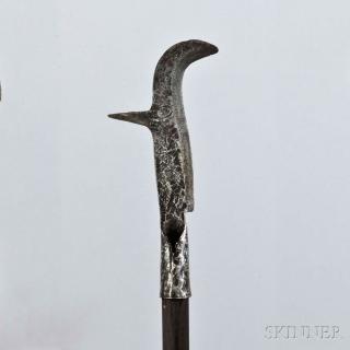 Appraisal: Kriegsgertel Germany mid- th century tall hooked blade with spiked