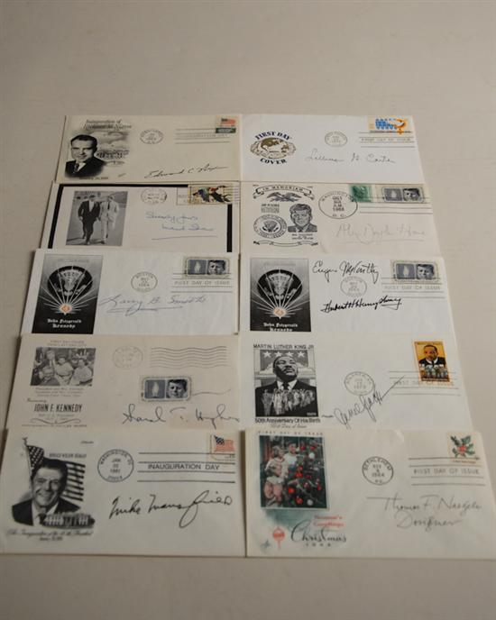 Appraisal: A Lot of Autographed First Day Covers Hubert Humphrey and