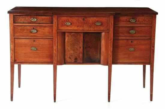 Appraisal: Fayetteville North Carolina Neoclassical inlaid mahogany sideboard circa rectangular top