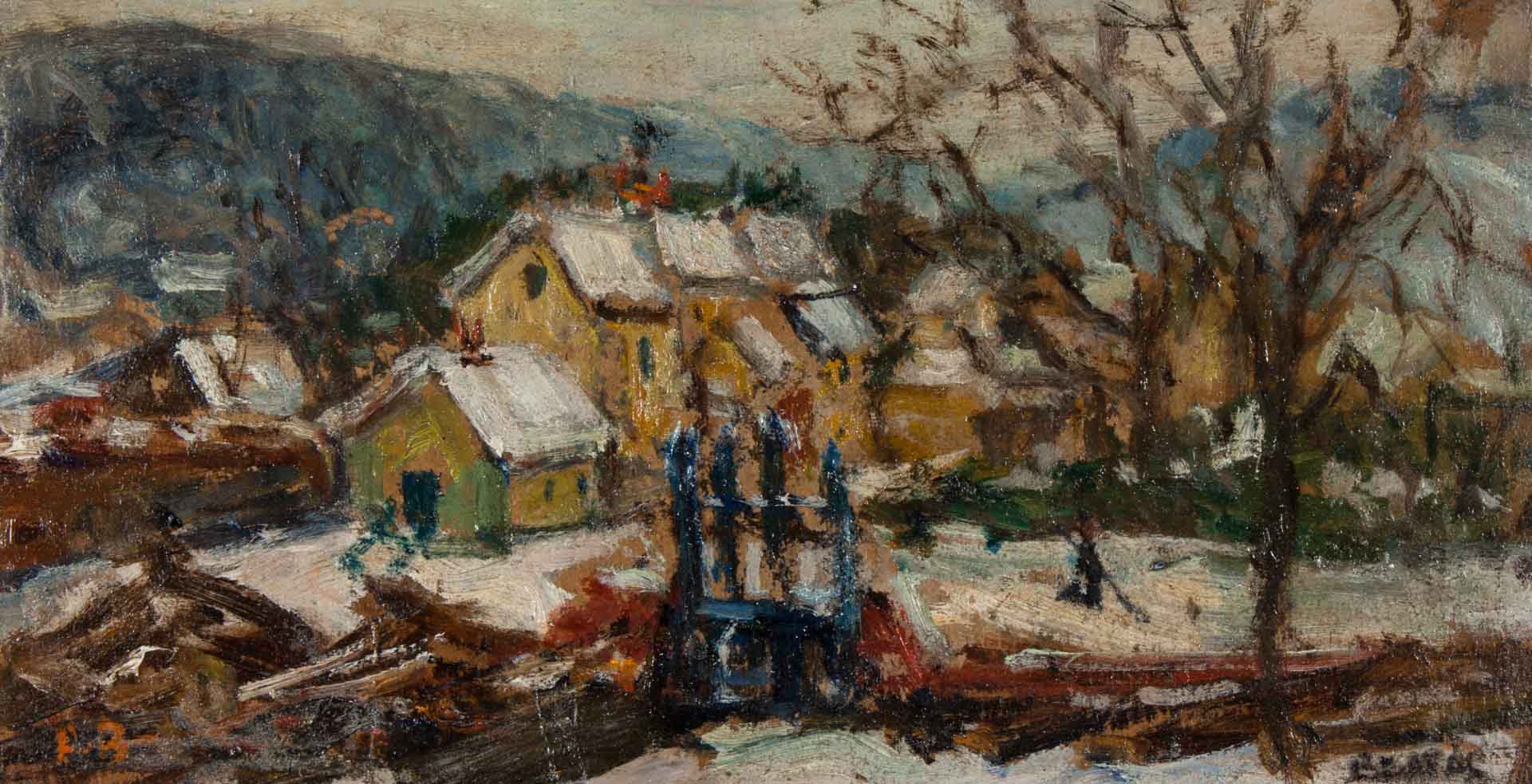 Appraisal: Arbit Blatas Snow oil on board Lithuanian American - Signed