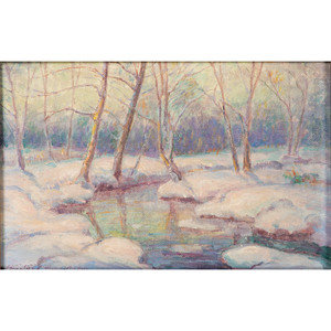 Appraisal: Charles C Svendsen American - Untitled A Winter Scene oil