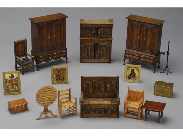 Appraisal: Lot of Handmade Furniture MN th century style court cupboard