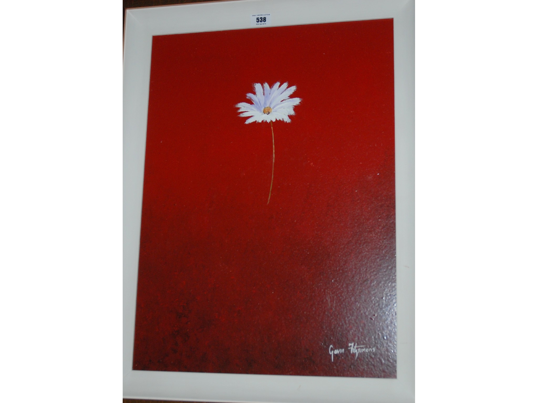 Appraisal: GAVIN FITZSIMONS Mickaelmas Daisy signed oil on board