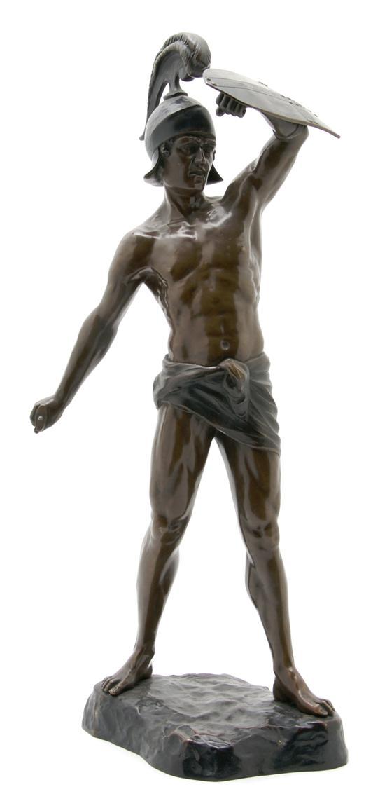 Appraisal: Continental Bronze Figure of a Gladiator Schladenberg the figure depicted