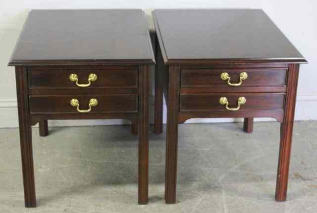 Appraisal: Pair of Stickley Audi End Tables From a Park Avenue