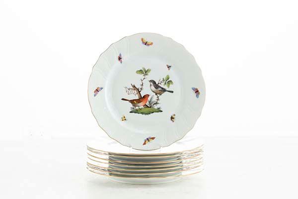 Appraisal: A Herend Rothschild Bird three part centerpiece A Herend porcelain