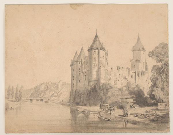 Appraisal: Thirteen French mid th century pencil sketches depicting French estates