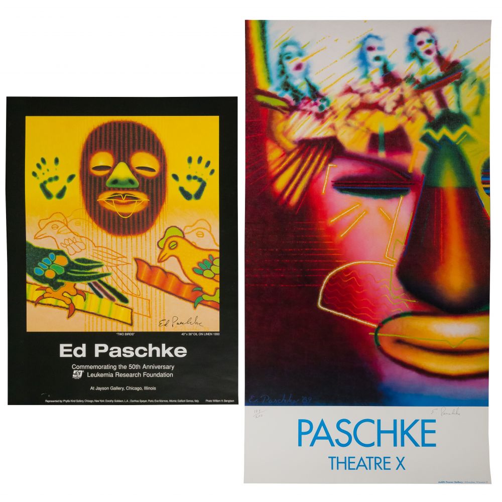 Appraisal: ED PASCHKE AMERICAN - SIGNED POSTERS items including ink signed