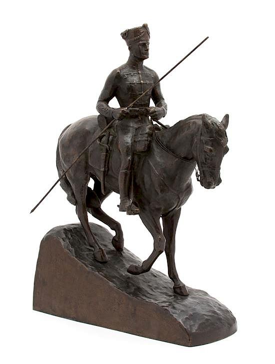 Appraisal: Continental School th Century Austrian Soldier on Horseback Continental School