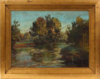 Appraisal: SIGNED E LAWSON OIL ON MASONITE SIGNED E LAWSON OIL