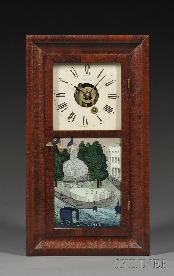 Appraisal: Silas B Terry Miniature Mahogany Alarm Timepiece Terryville Connecticut c