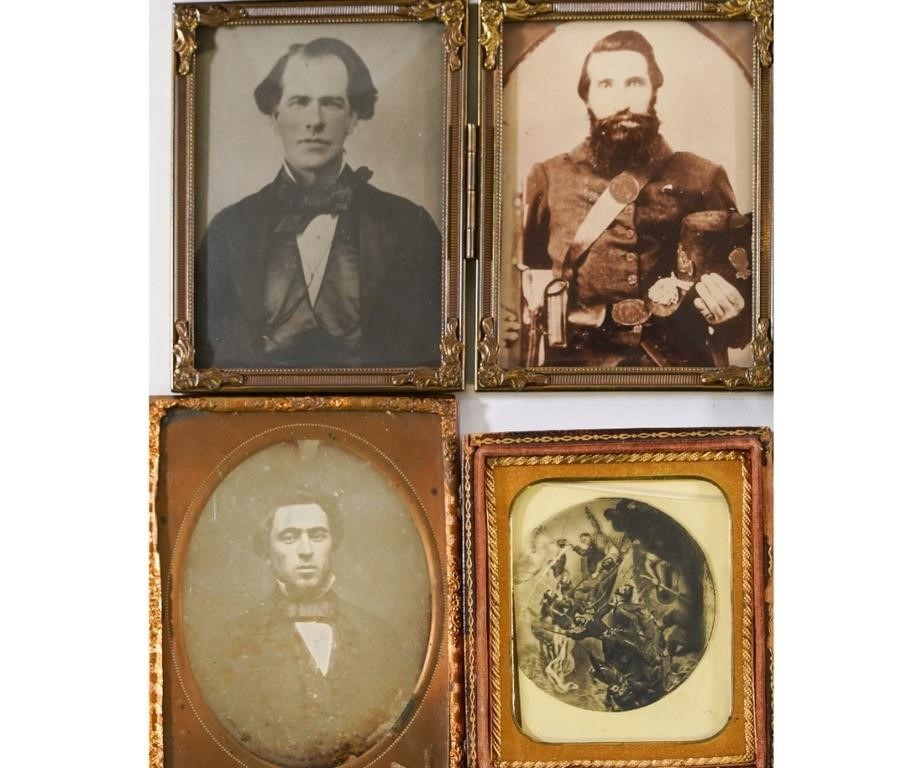 Appraisal: Five Civil War daguerreotypes including two sisters largest x together