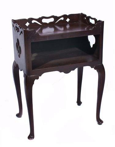 Appraisal: A GEORGE III MAHOGANY BOOK CARRIER with tray top open