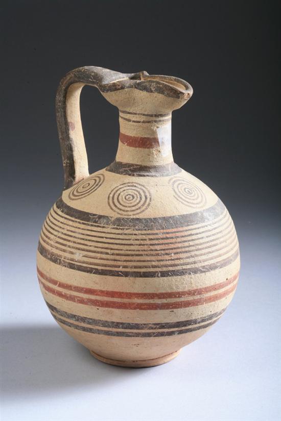 Appraisal: CYPRIOT BICHROME WARE TREFOIL OINOCHOE Iron age circa - B