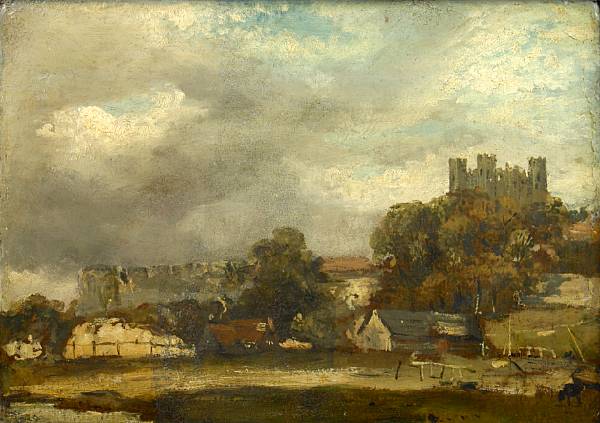 Appraisal: Property of various owners A view of Rochester castle oil