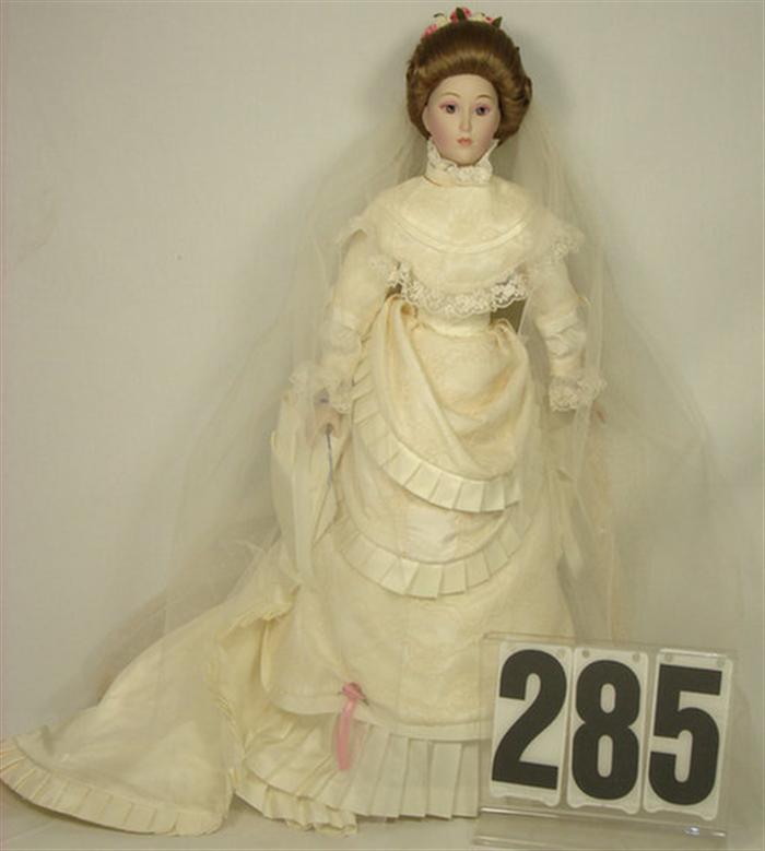 Appraisal: Franklin Heirloom Mint The Bride Doll Porcelain and cloth doll