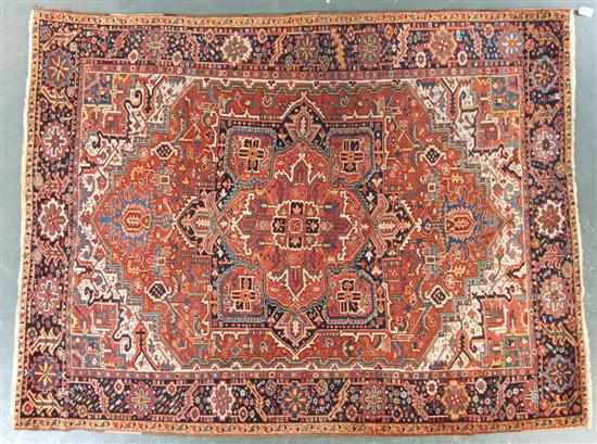 Appraisal: Semi-antique Herez rug Persia circa x Estimate - Good condition