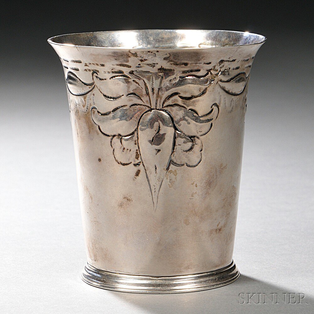 Appraisal: George III Sterling Silver Beaker London - maker's mark rubbed