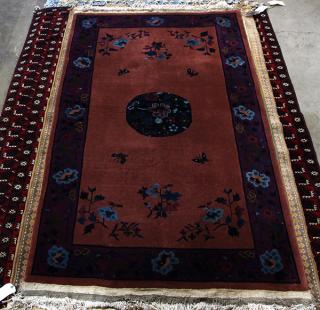 Appraisal: Chinese Art Deco style carpet ' x ' Chinese Art