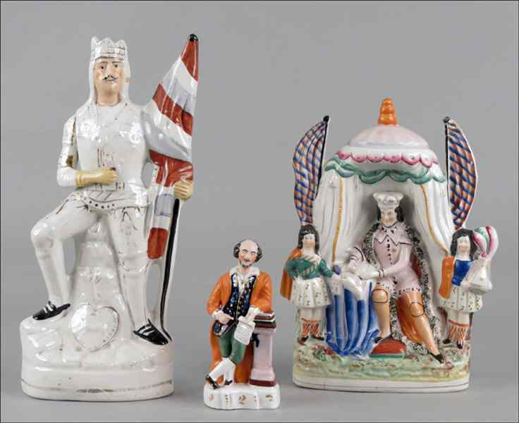 Appraisal: THREE STAFFORDSHIRE FIGURES Condition No Specific Condition Recorded - Sold