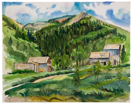 Appraisal: LO S MAILOU JONES - Colorado Watercolor on wove paper