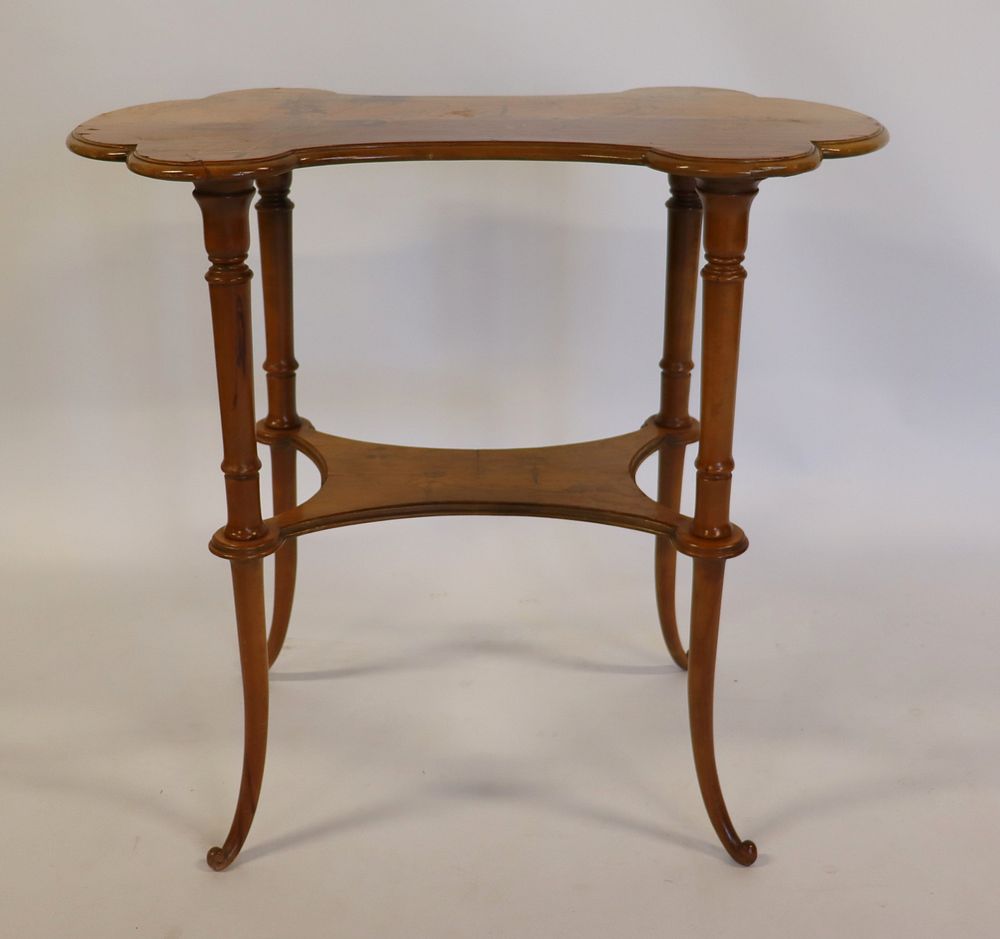 Appraisal: GALLE Signed Art Nouveau Inlaid Table Signed and from an