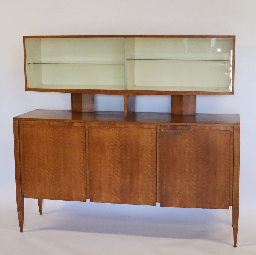 Appraisal: Midcentury Gio Ponti Walnut Credenza Singer and sons walnut Italy