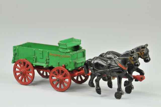 Appraisal: MCCORMICK DEERING FARM WAGON Arcade cast iron done in green