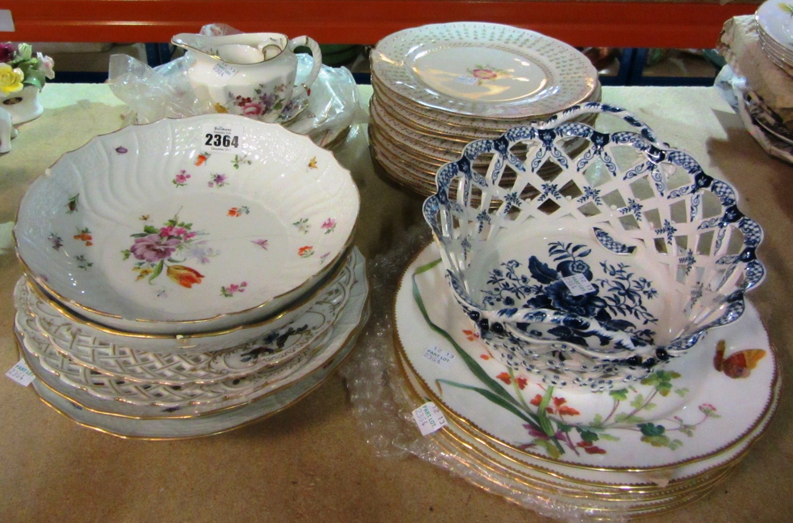 Appraisal: A quantity of ceramics including Meissen plates Minton plates and