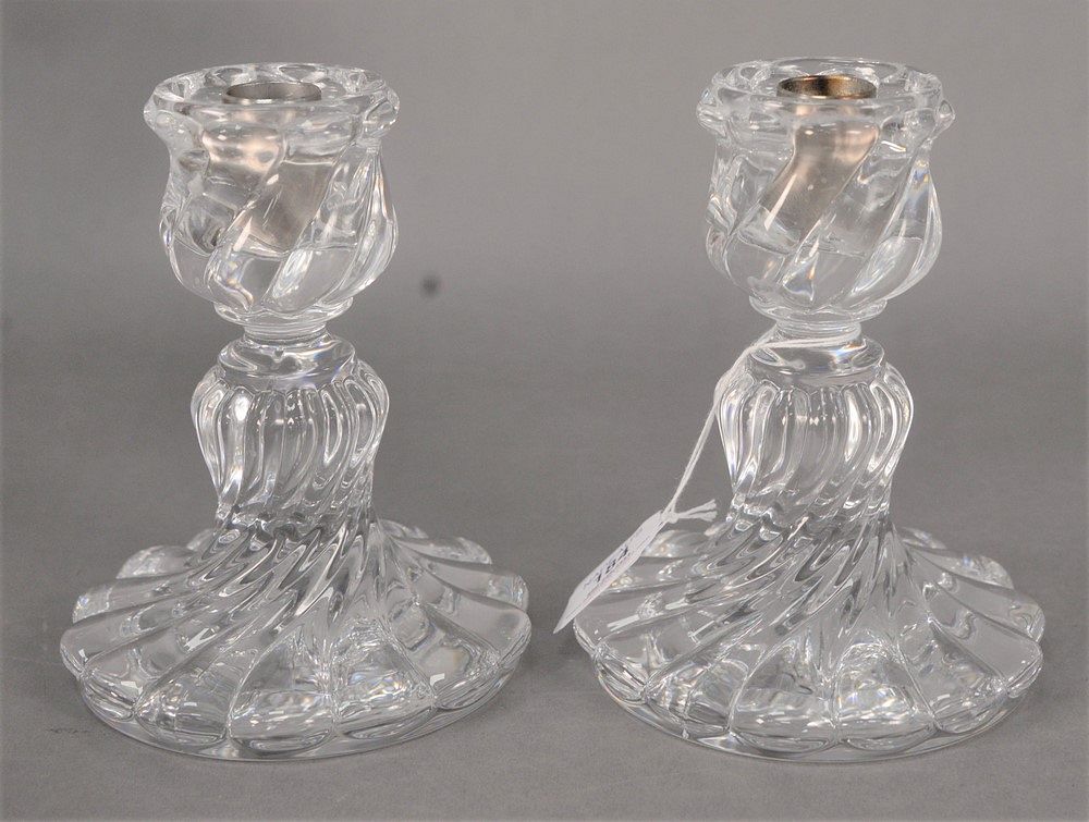 Appraisal: Pair of Baccarat Crystal Candlesticks each marked to the underside