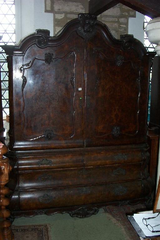 Appraisal: A large th century early th century Dutch walnut and