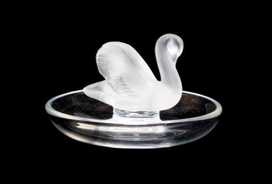 Appraisal: Sale Lot A Lalique Molded and Frosted Glass Ring Tray