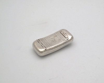 Appraisal: A George III silver snuff box by Joseph Wilmore Birmingham