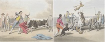 Appraisal: Pair of Hand-Colored Prints published circa Spanish Bull Fighting No