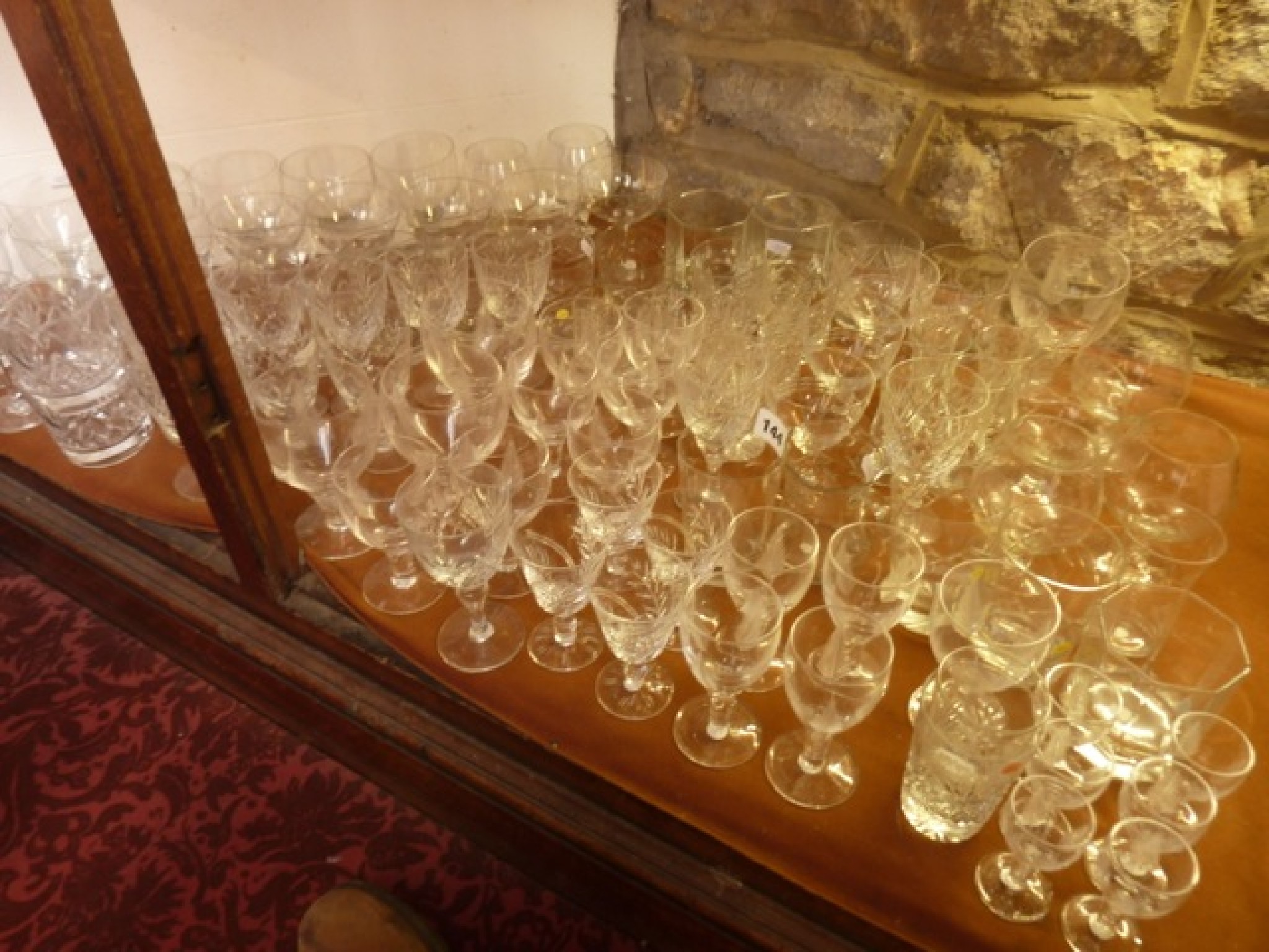 Appraisal: An extensive collection of clear cut drinking glasses to include