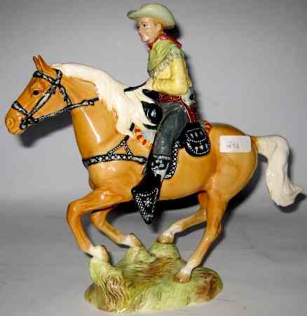 Appraisal: Beswick Cowboy On Horse Horses tail Cowboys neck and boot