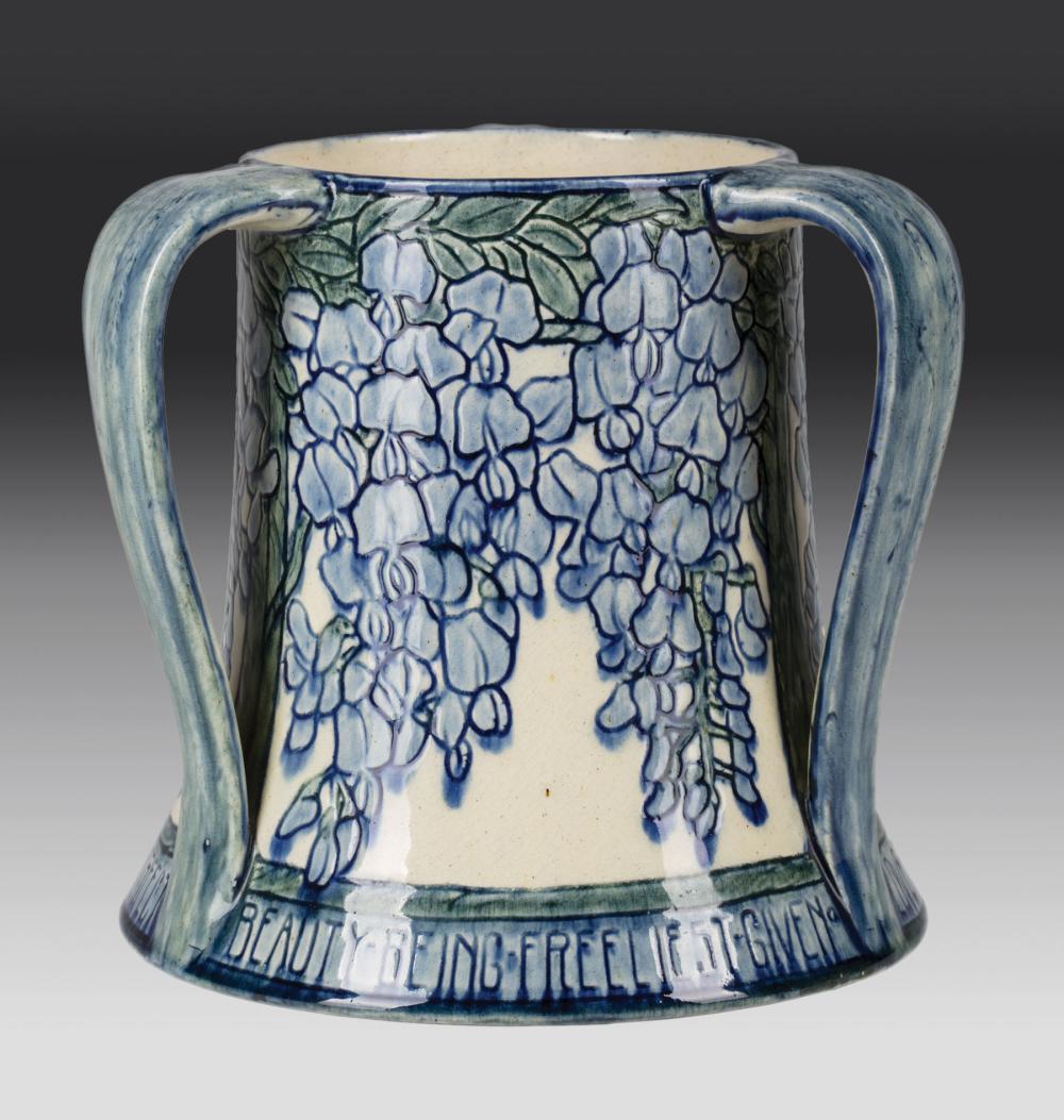 Appraisal: Newcomb College Art Pottery High Glaze Tyg decorated by Harriet