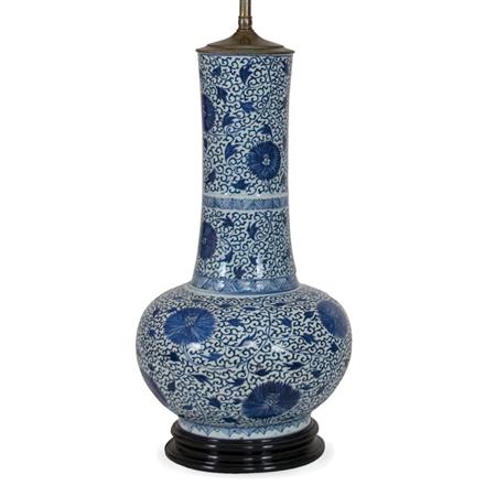 Appraisal: Chinese Blue and White Glazed Porcelain Vase Estimate -