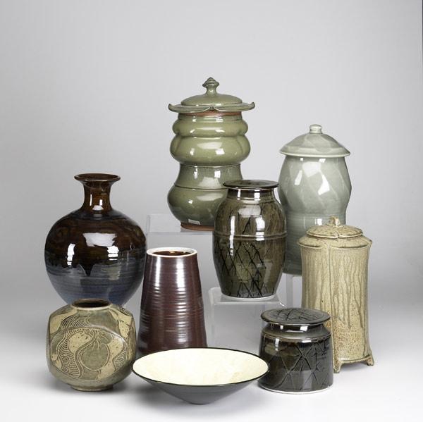 Appraisal: CONTEMPORARY STUDIO POTTERY Ten pieces of stoneware include works by