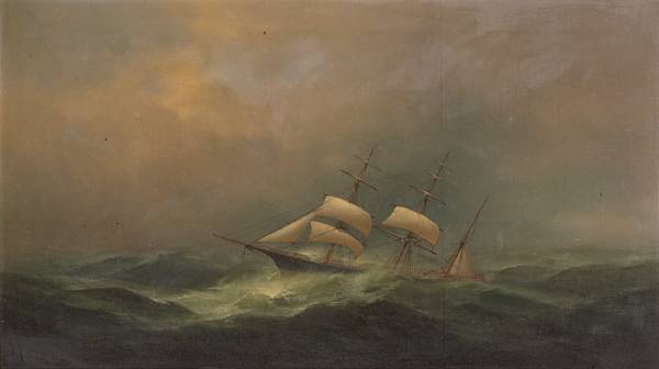 Appraisal: Gideon Jacques Denny American - A Ship on Rough Seas