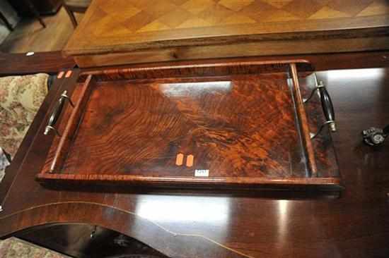 Appraisal: AN ANTIQUE BLACKWOOD BUTLERS TRAY