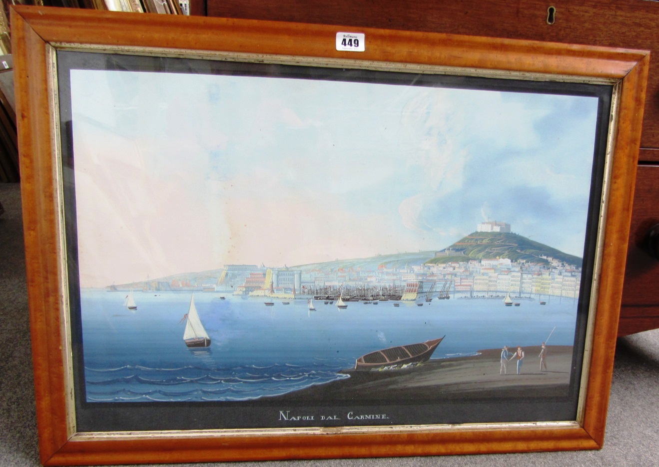 Appraisal: Neapolitan School th century Napoli Dal Carnine gouache inscribed cm