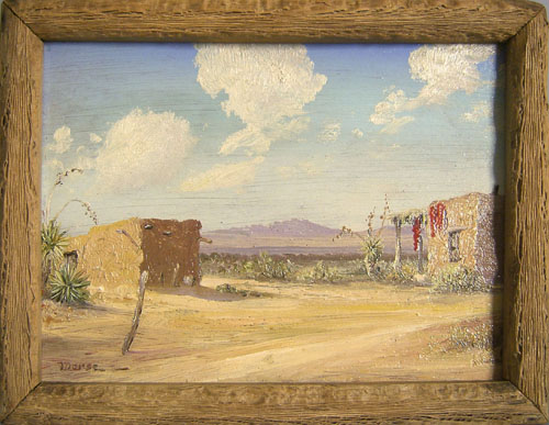 Appraisal: Vernon Morse American - oil on board western landscape signed